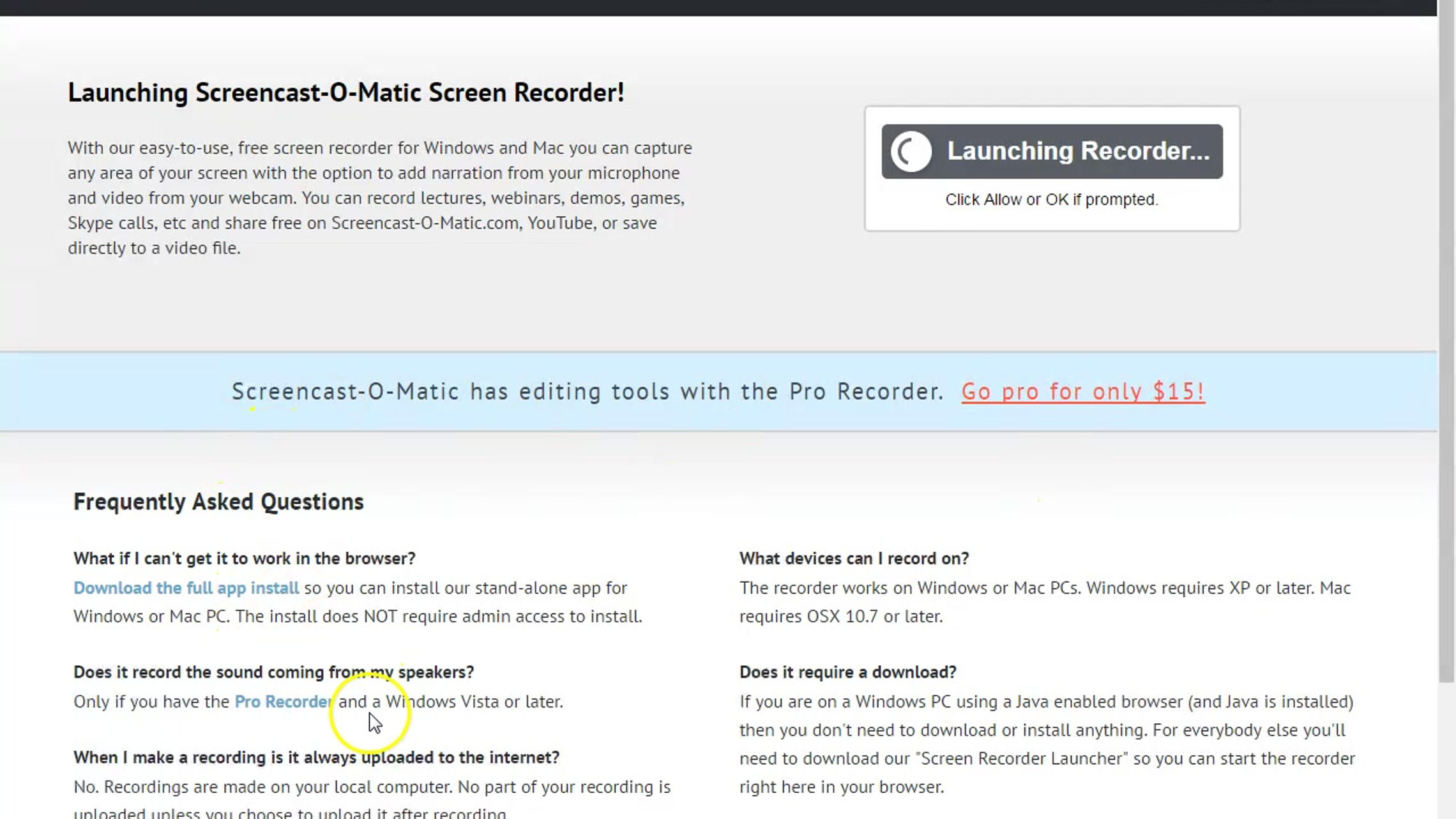 Screencast o matic